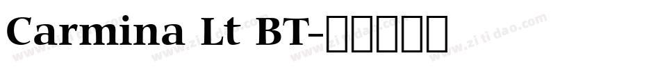 Carmina Lt BT字体转换